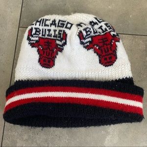 Vintage youth chicago bulls knit beanie hat winter